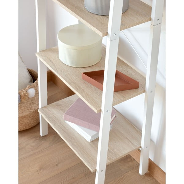 Bijeli/u prirodnoj boji regal u dekoru hrasta 56x172x32 cm Aarhus – Kave Home-image-4