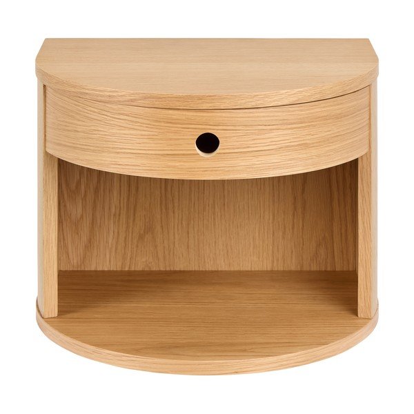 Noćni ormarić u dekoru hrasta u svijetloj prirodnoj boji Paron – Actona