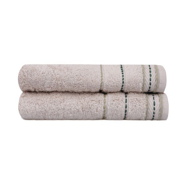 Set od 2 bež ručnika, 90 x 50 cm-image-1