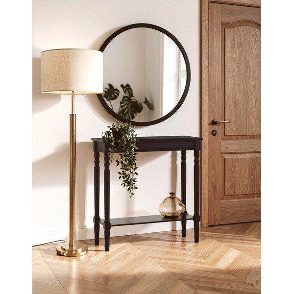 Crni pomoćni stol od masivnog bora 30x80 cm Heritage – Premier Housewares-image-1