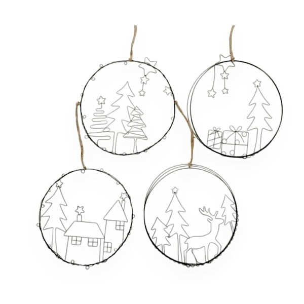 Set od 4 viseća božićna ukrasa Boltze Gerda