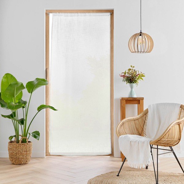 Bijela zavjesa za vrata 90x200 cm Haltona – douceur d'intérieur-image-1