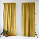 Žuta  lanena zavjesa 140x300 cm Lemon Curry – Linen Tales
