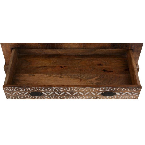 Smeđi ormar od masivnog manga 190x45 cm Maneesh – Støraa-image-4