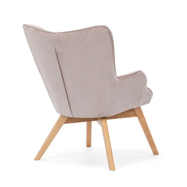 Svijetlo ružičasta fotelja od samta Niko – Ropez-image-3