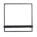 Mat crna polica od jelovine Maddison - Light & Living