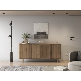 Komoda u dekoru hrasta u prirodnoj boji 180x80x40 cm Salma – Marckeric