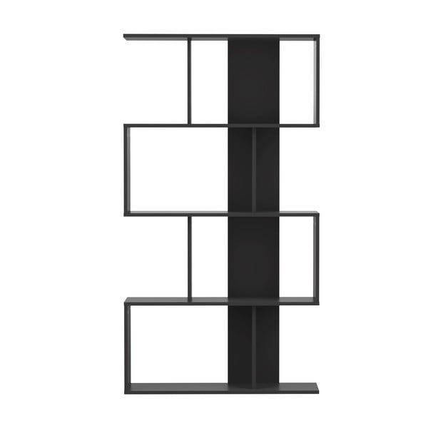Crna polica za knjige 89x165 cm Sigma - TemaHome 