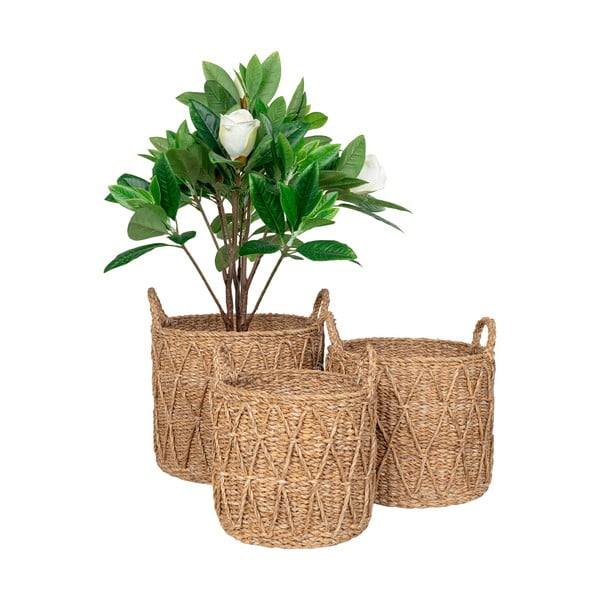 Košare u setu 3 kom od morske trave ø 32x30 cm Krabi – House Nordic-image-4