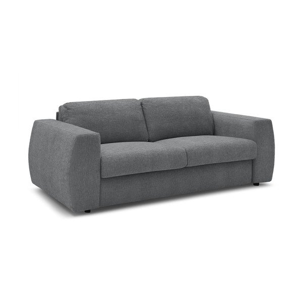 Tamno siva sofa za spavanje/sklopiva od šenila 220 cm Hugo – Bobochic Paris-image-2
