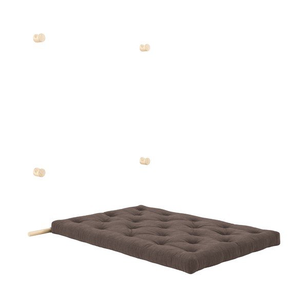 Tamno smeđa sklopiva sofa od samta 135 cm Hooked – Karup Design-image-4