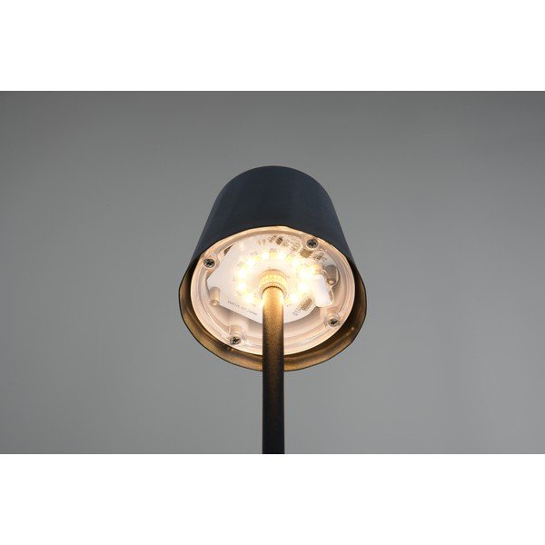 Mat crna LED stolna lampa s metalnim sjenilom (visina 21 cm) Diaz – Reality-image-2