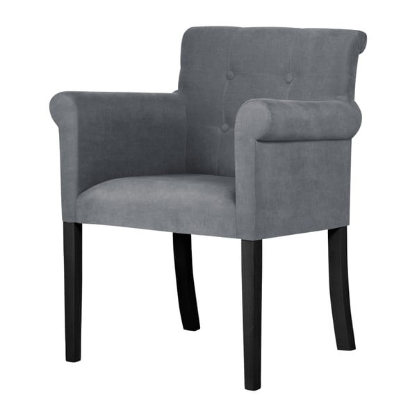 Siva stolica s nogama od crne bukve Ted Lapidus Maison Flacon