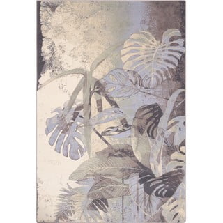 Sivo-krem vuneni tepih 133x180 cm Plants – Agnella