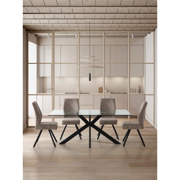 Svijetlo sive blagovaonske stolice u setu 2 kom od samta Anibal – Marckeric-image-1