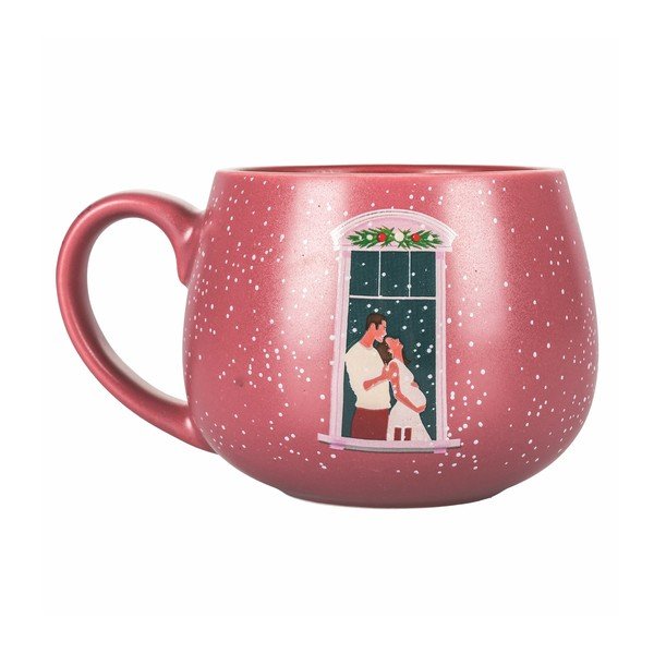 Ružičasta božićna porculanska šalica 400 ml Pink Xmas - VDE Tivoli 1996-image-2