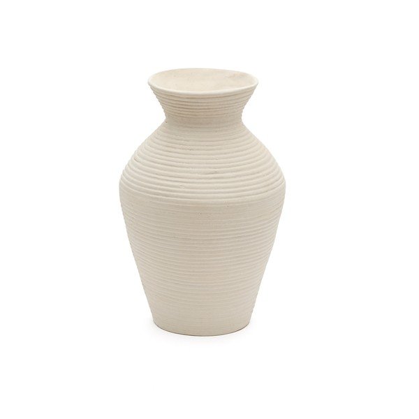 Krem visoka vaza od papier-mâché (visina 51 cm) Pria – Kave Home