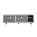 Siva metalna TV komoda 160x55x45 cm Veep – Unique Furniture