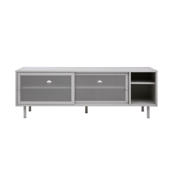 Siva metalna TV komoda 160x55x45 cm Veep – Unique Furniture