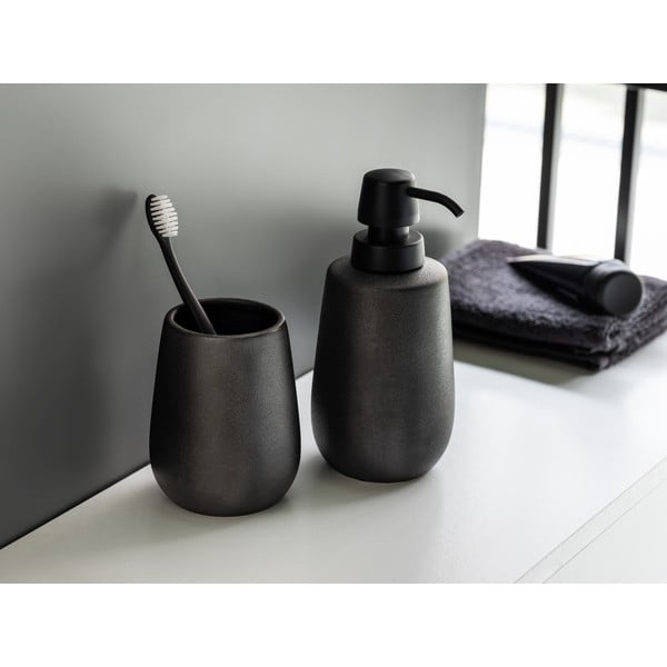 Crni keramički set pribora za kupaonicu Nerno – Wenko-image-1