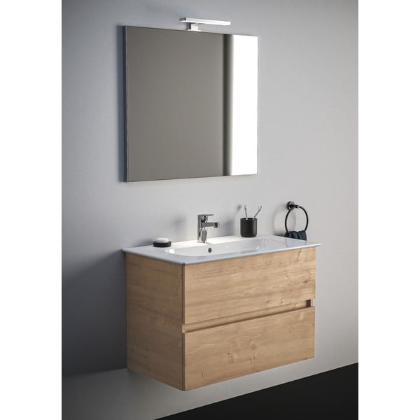 Zidni ormarić za ispod umivaonika u dekoru hrasta u prirodnoj boji 80x55 cm Eurovit+ – Ideal Standard-image-1