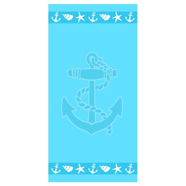 Plavi pamučan ručnik za plažu od frotira 70x140 cm   Anchor – B.E.S.