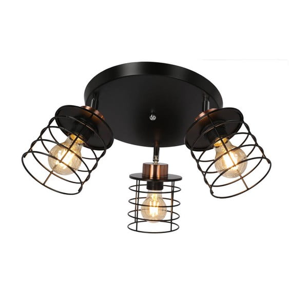 Crna metalna stropna svjetiljka Glob - Candellux Lighting