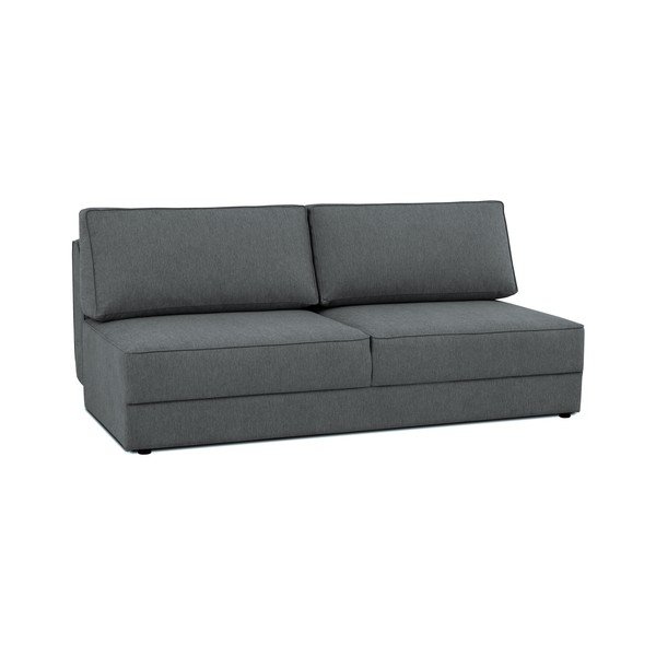Tamno siva sklopiva/s prostorom za odlaganje sofa 202 cm Dora – Scandic-image-2