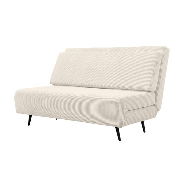 Krem sklopiva sofa od samta 140 cm Mallory – Støraa-image-2
