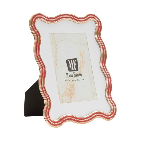 Crveni/u zlatnoj boji metalni/stakleni stojeći okvir 17,5x22,5 cm Elizabeth – Mauro Ferretti