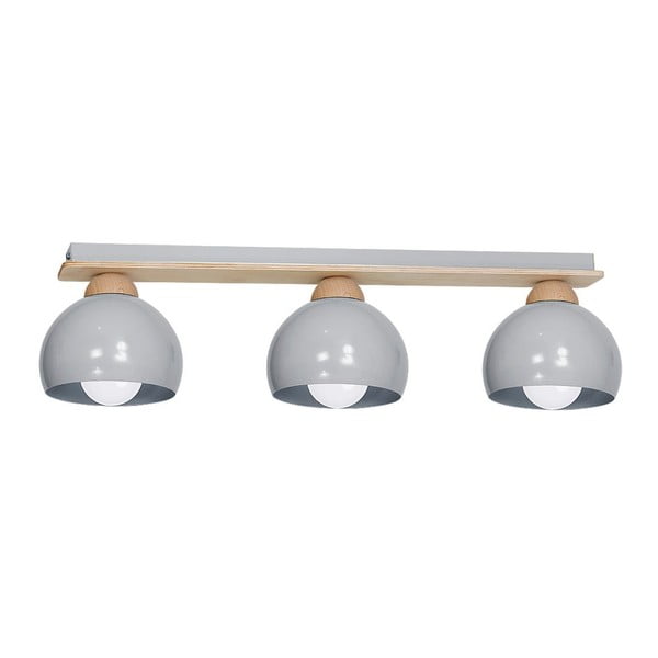 Siva stropna svjetiljka s drvenim detaljima Homemania Dama Tres