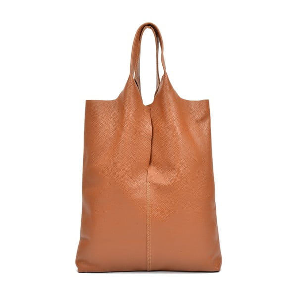 Smeđa kožna torba za kupnju Isabelle Rhee