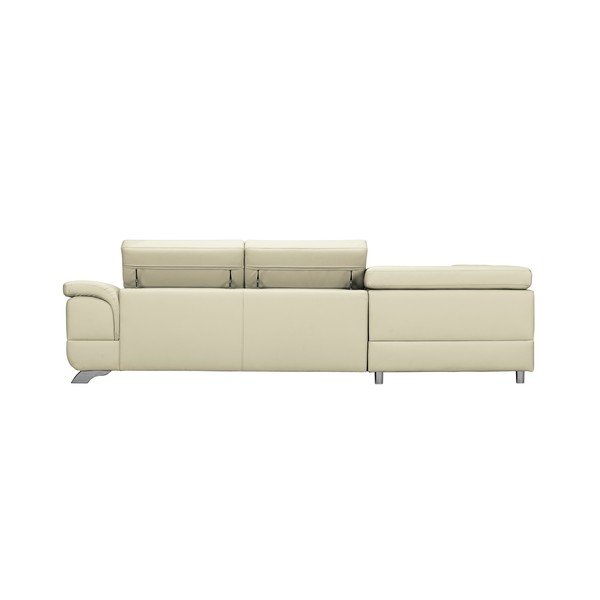 Bež kožni kutni kauč na razvlačenje Windsor &amp; Co Sofas Gamma, lijevi kut-image-2