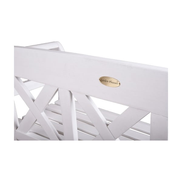 Bijela drvena vrtna klupa Vancouver - Garden Pleasure-image-1