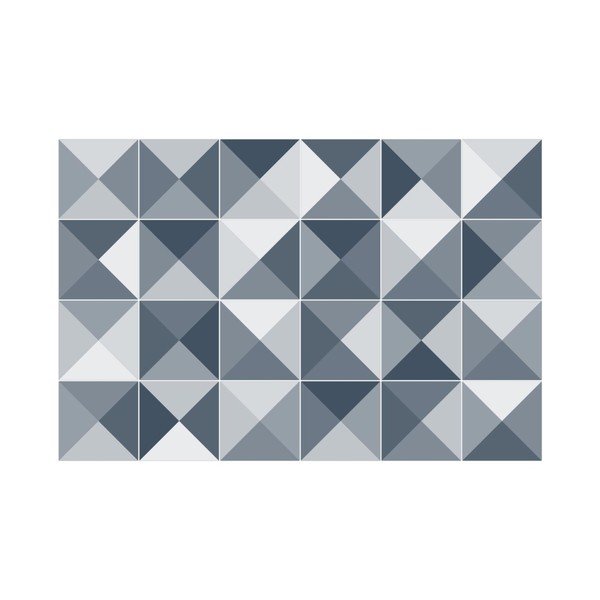Set od 24 ukrasne zidne naljepnice Ambiance Azulejos Shades, 10 x 10 cm-image-2