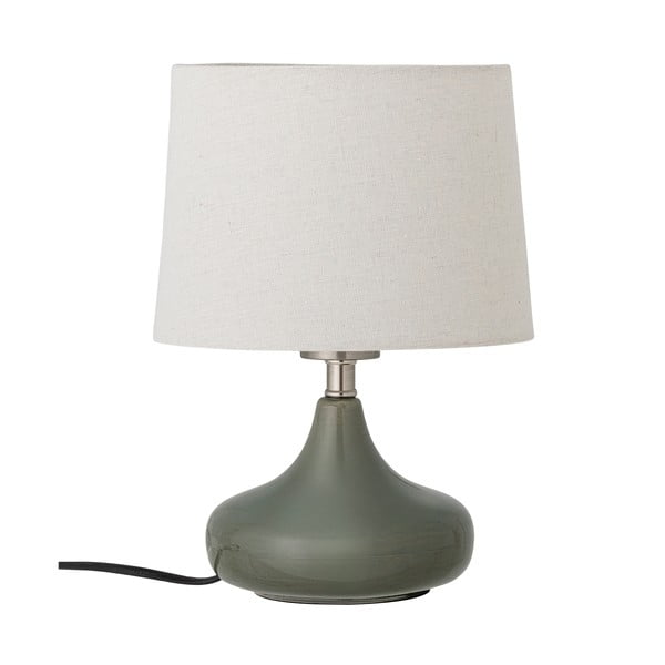 Tamno zelena stolna lampa s tekstilnim sjenilom (visina 28 cm) Loa – Bloomingville