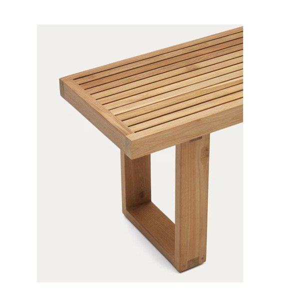 Drvena vrtna klupa u prirodnoj boji Canadell - Kave Home-image-3