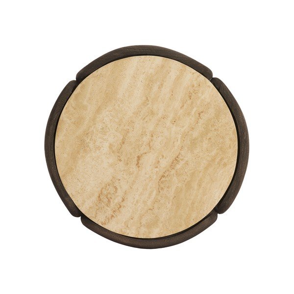 Okrugao pomoćni stol s kamenom pločom stola ø 45 cm Ali – Light & Living-image-3