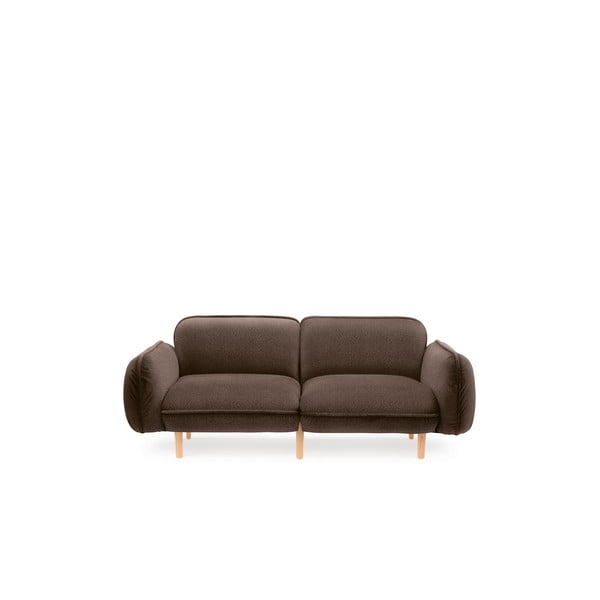 Tamno smeđa sofa od bouclé tkanine 188 cm Bean – EMKO