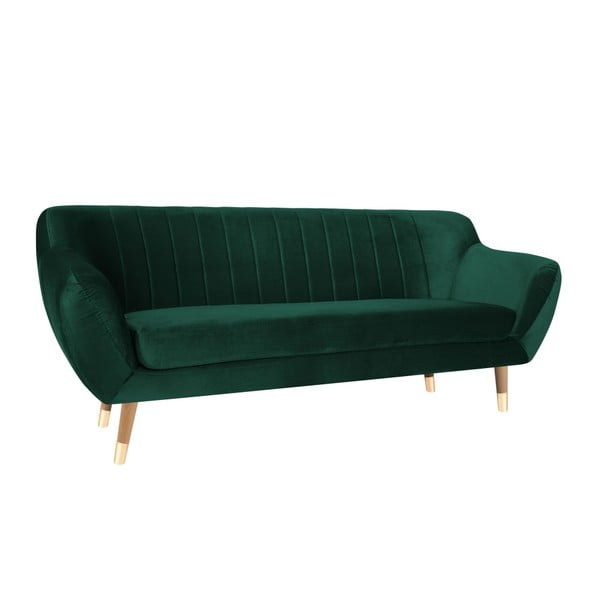 Tamnozelena baršunasta sofa Mazzini Sofas Benito, 188 cm-image-2