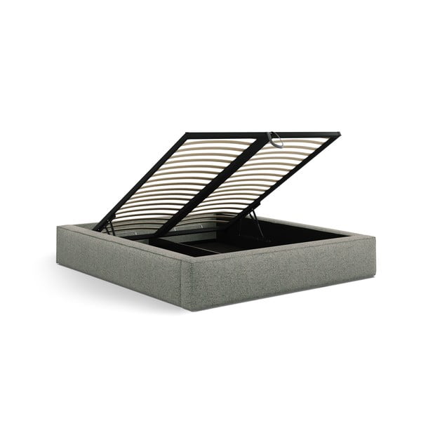 Zeleni tapecirani bračni krevet s prostorom za odlaganje s podnicom 200x200 cm Simon Olivia – Micadoni -image-4