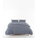 Siva posteljina za krevet za jednu osobu od renforce pamuka 140x200 cm Linear Calm Geometric – Mila Home Luxury
