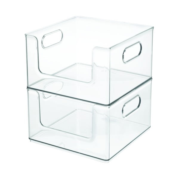 Prozirna kutija za odlaganje iDesign The Home Edit, 25,4 x 25,4 cm-image-1