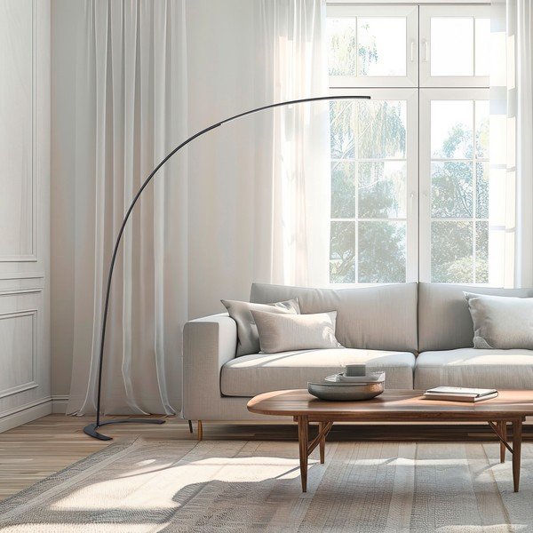 Tamno smeđa LED stojeća svjetiljka s mogućnosti zatamnjivanja (visina 210 cm) Shanghai – Trio-image-1