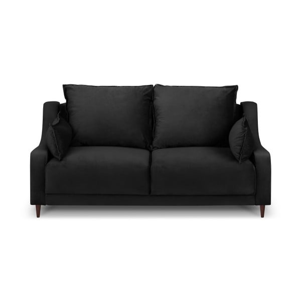Kauč od crnog baršuna Mazzini Sofas Freesia, 150 cm