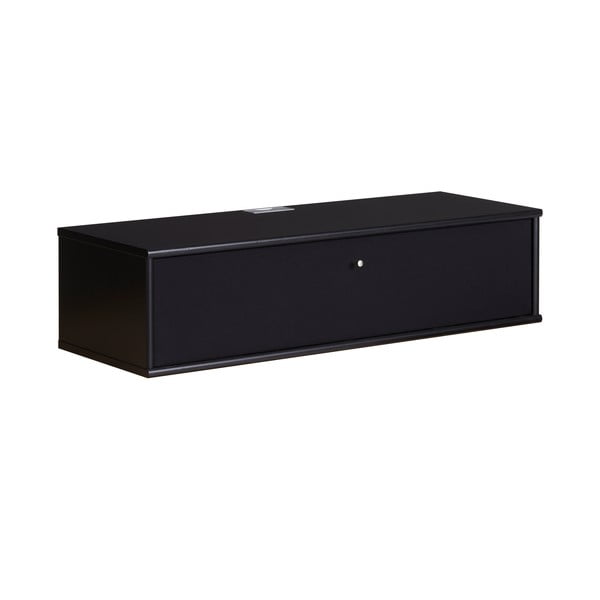 Crna TV komoda u dekoru jasena 89x22 cm Mistral – Hammel Furniture-image-3