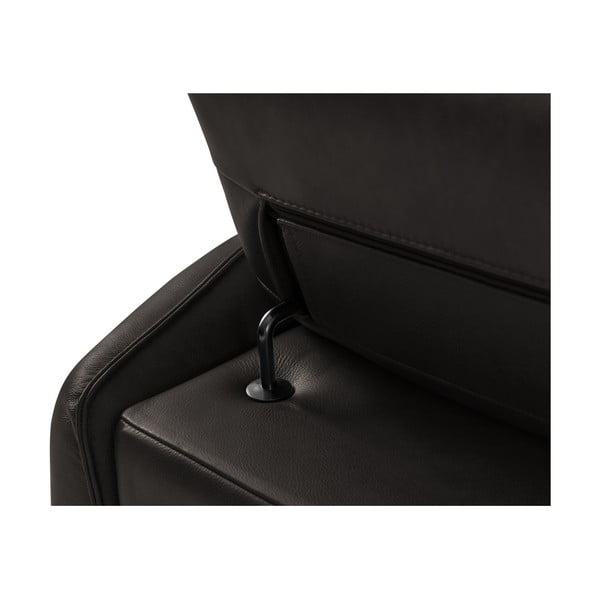 Crna kožna sofa 103 cm Hubble – Windsor & Co Sofas-image-1