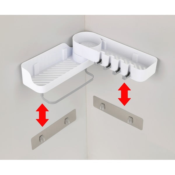 Bijela kutna kupaonska polica - Maximex-image-4