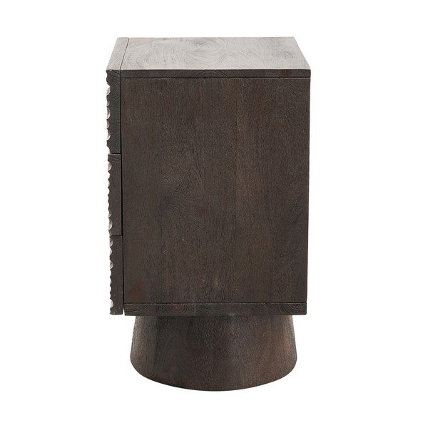 Tamno smeđi noćni ormarić od masivnog manga Crumble – WOOOD-image-3