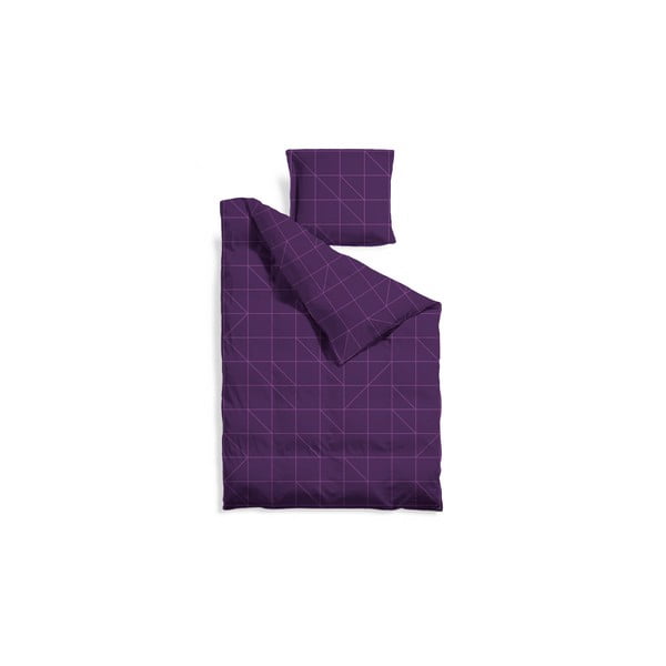 Produžena posteljina Purple Geometric, 140x220 cm